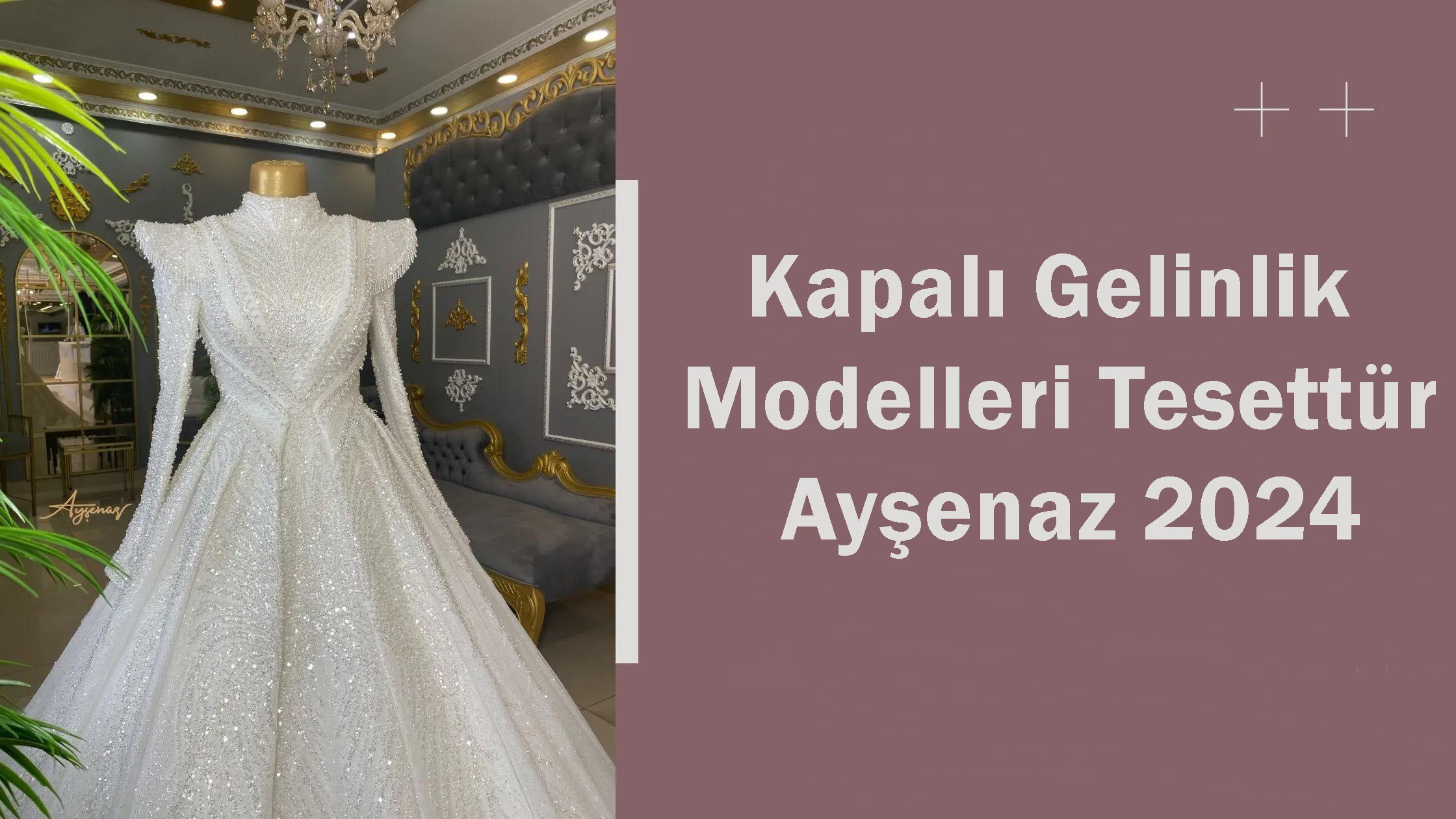 Kapalı Gelinlik Modelleri Tesettür Ayşenaz 2024