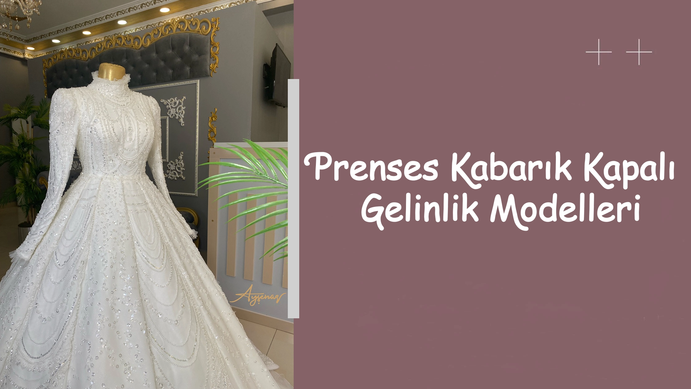 Prenses Kabarık Kapalı Gelinlik Modelleri
