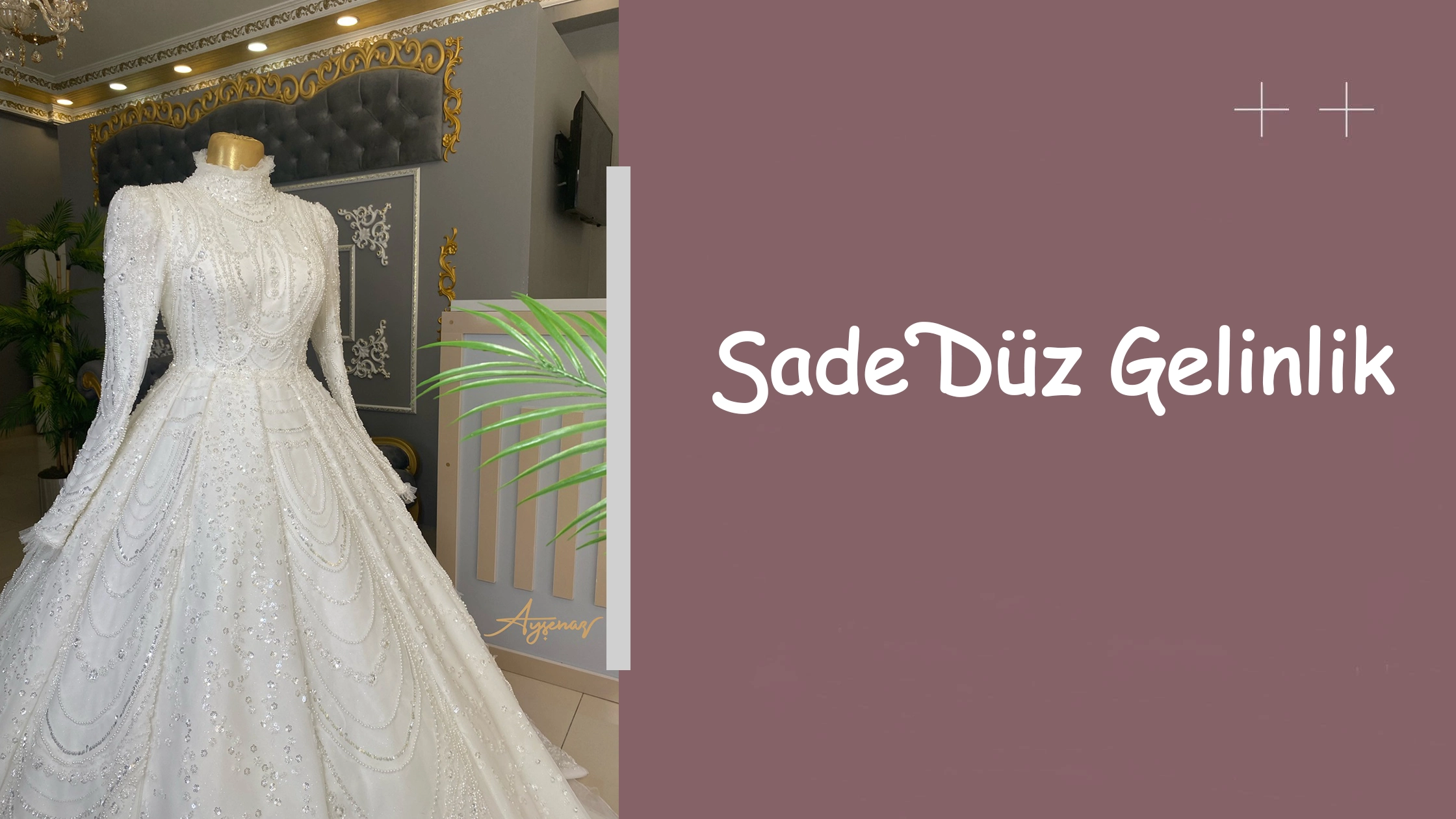 Sade Düz Gelinlik