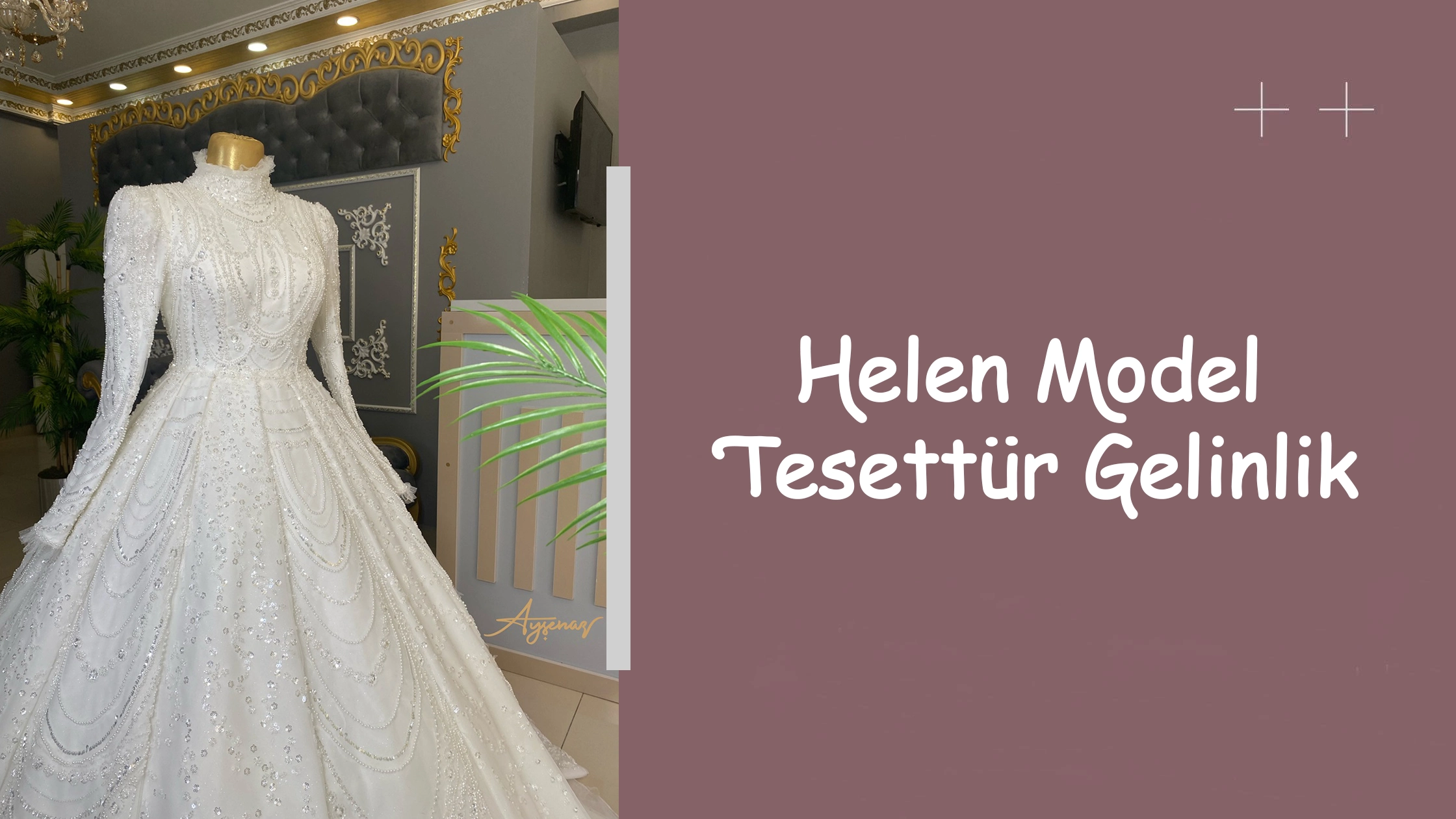 Helen Model Tesettür Gelinlik