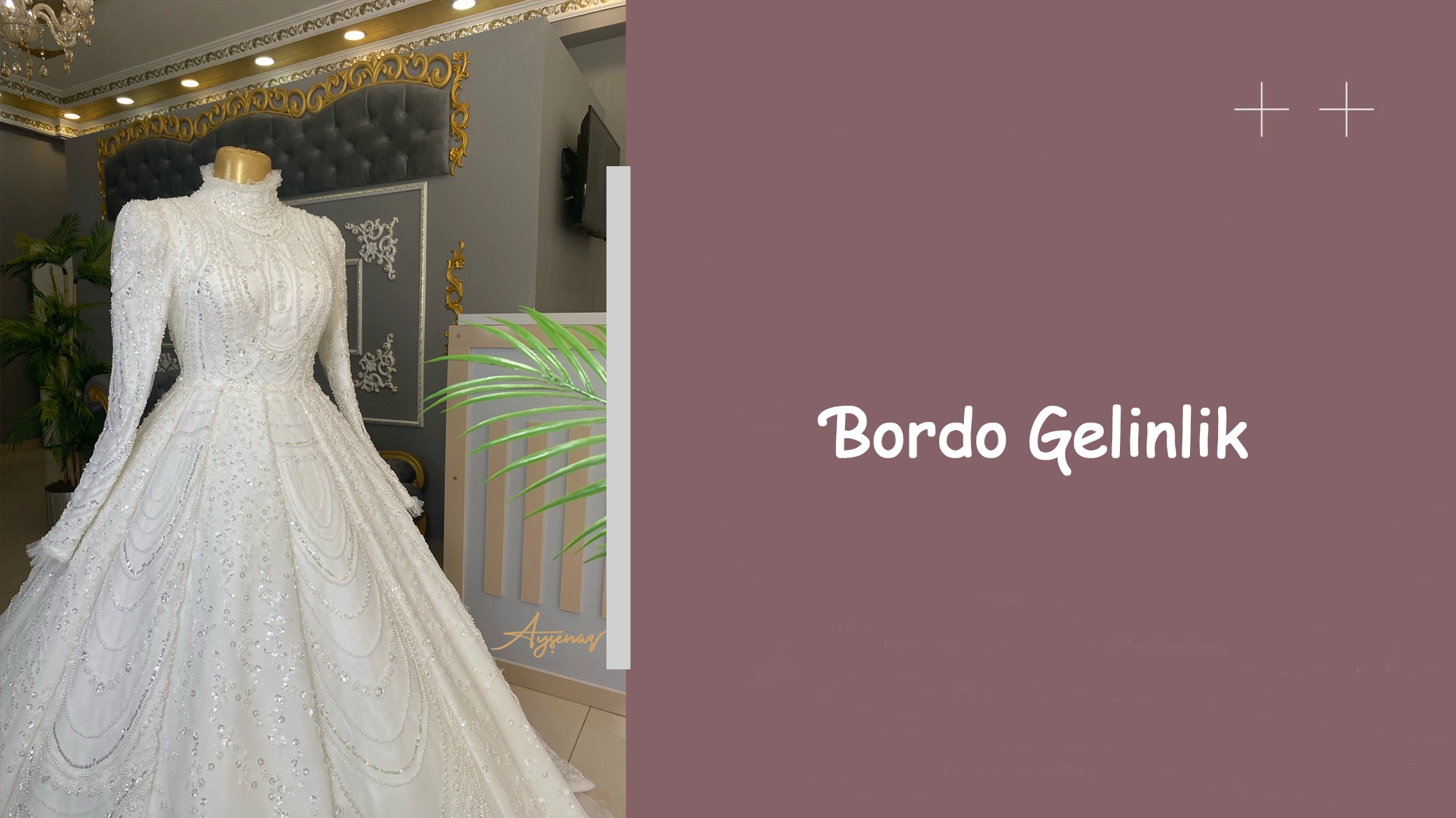 Bordo Gelinlik