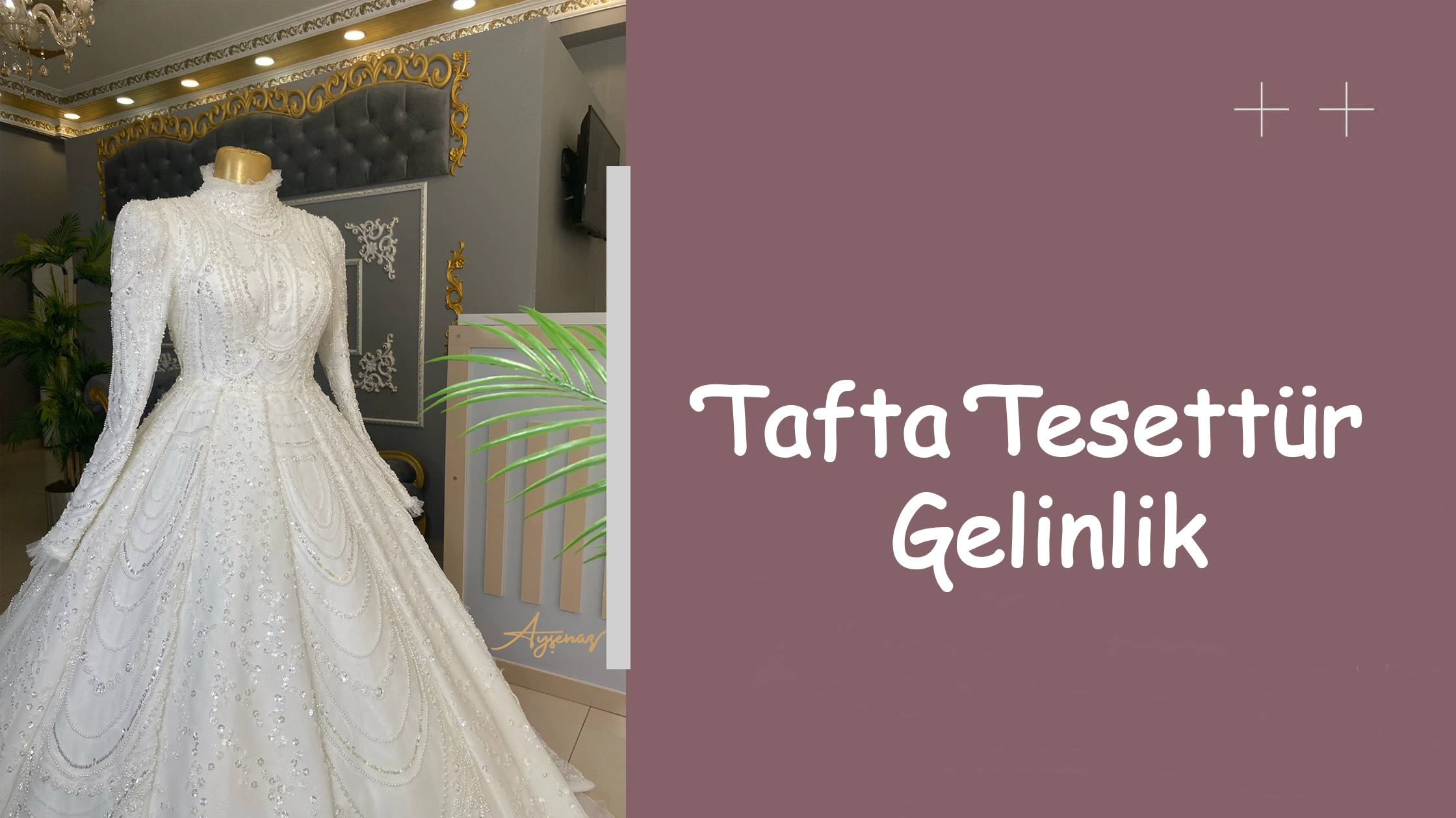 Tafta Tesettür Gelinlik