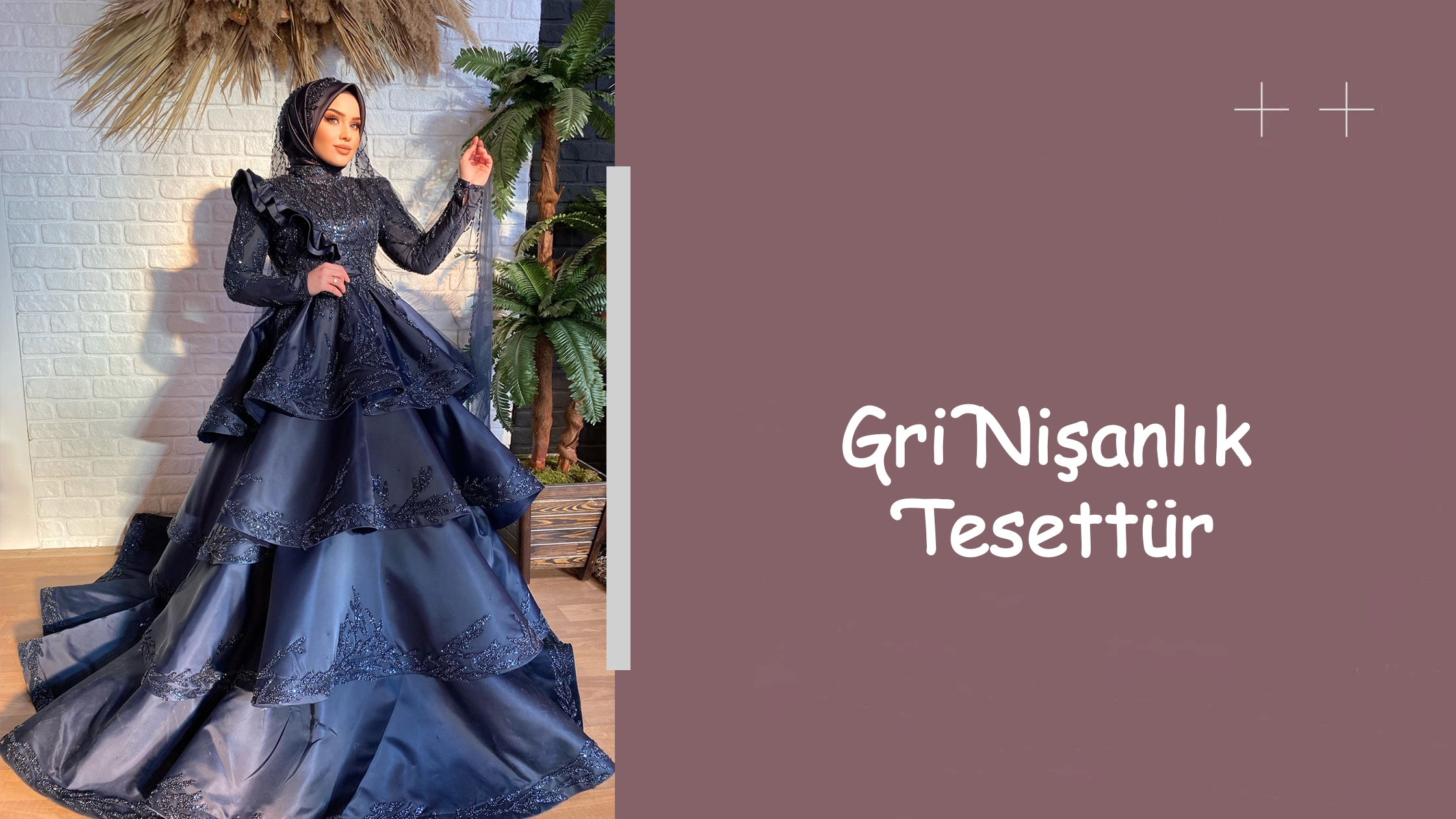 Gri Nişanlık Tesettür