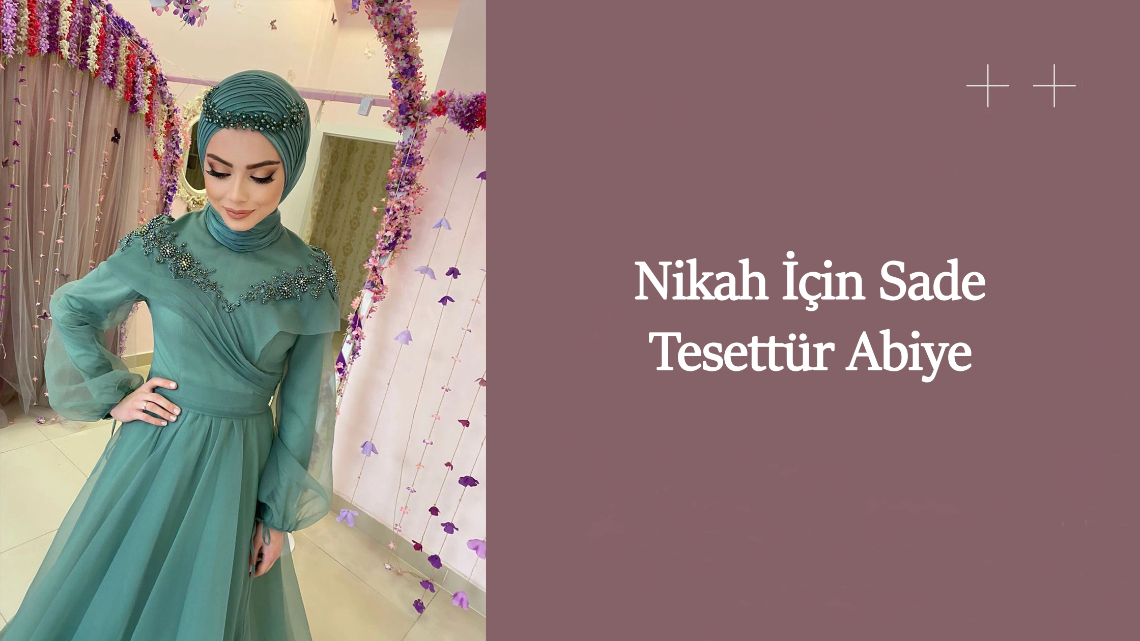 Nikah için sade tesettür abiye